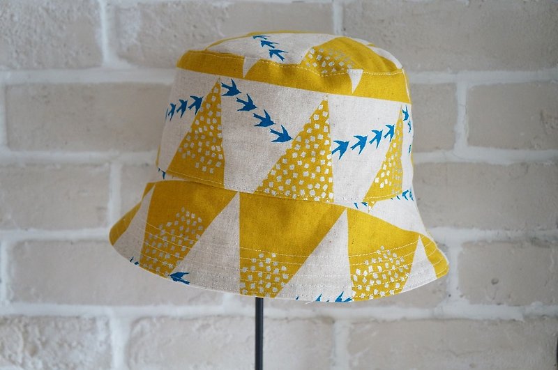 [clothing] double-sided fisherman hat - หมวก - วัสดุอื่นๆ สีเหลือง