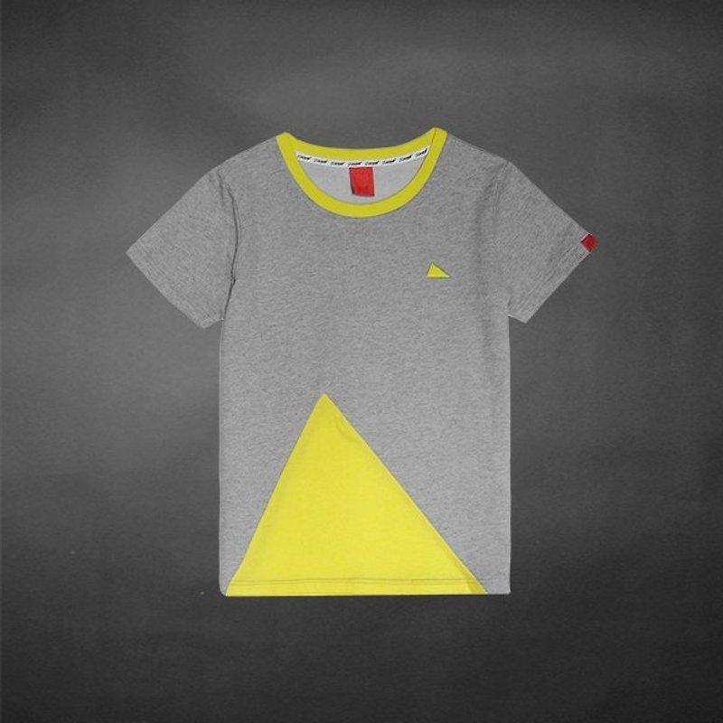 不規則三角形繽紛拼接Tee - 黃 - 女 T 恤 - 其他材質 黃色