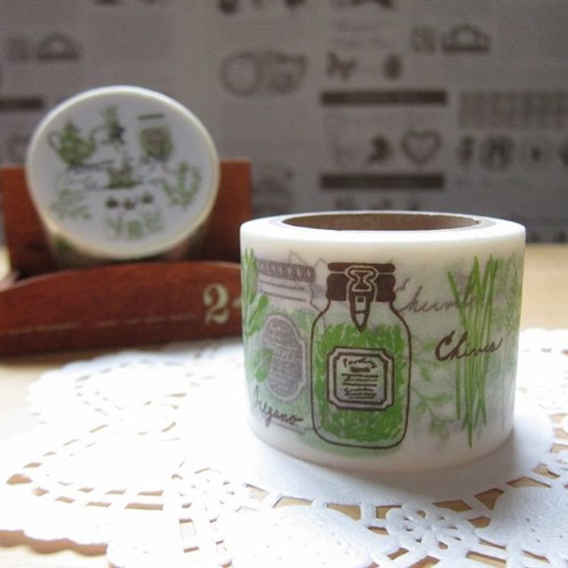 Aimez le style and paper tape (02303 herbal tea) - มาสกิ้งเทป - กระดาษ หลากหลายสี