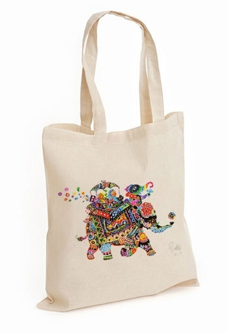 Shoulder bag-The India elephant - กระเป๋าแมสเซนเจอร์ - วัสดุอื่นๆ 