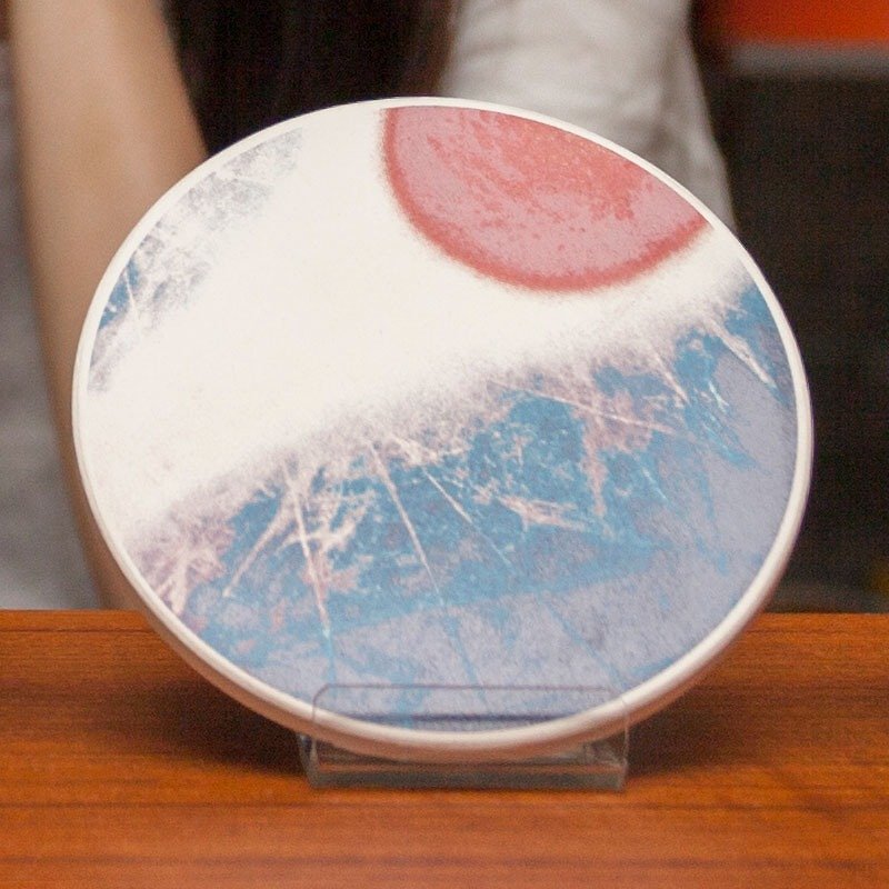 Li Jianzhong / Risheng-Water Moon Coaster - ที่รองแก้ว - เครื่องลายคราม สีน้ำเงิน