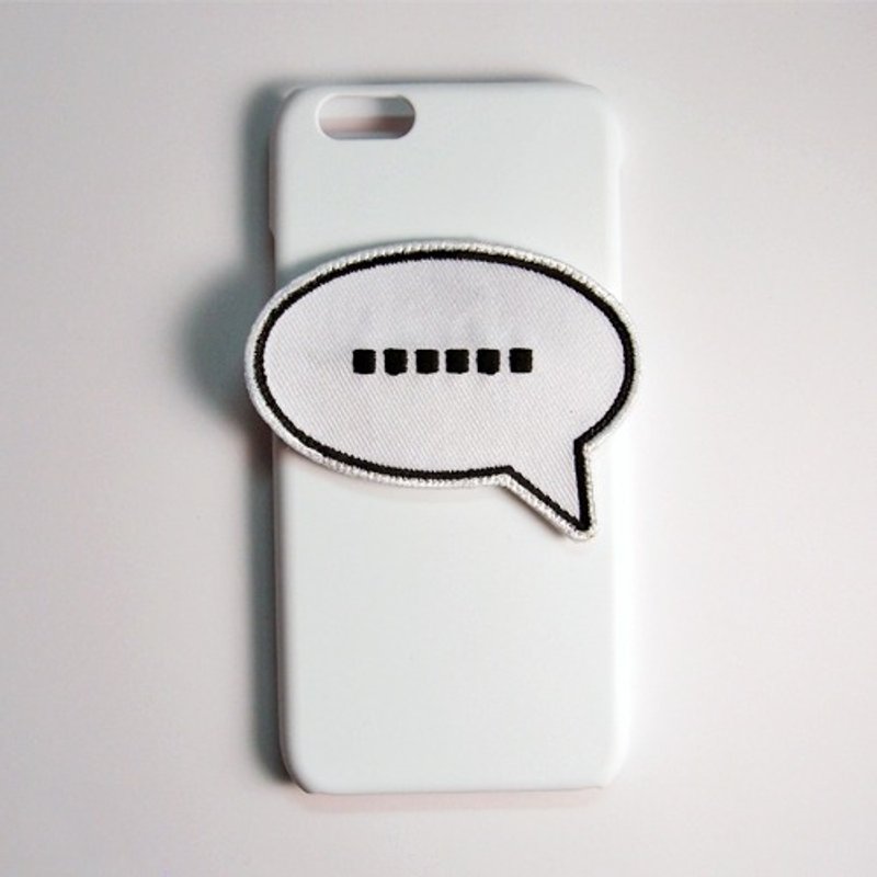 SO GEEK 手機殼設計品牌 THE SPEECH BUBBLE GEEK 無言以對款 (白) - 手機殼/手機套 - 塑膠 白色