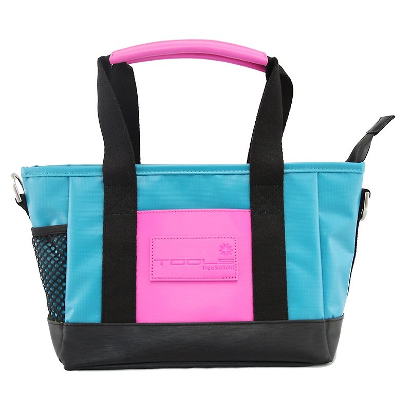 tools Small Totetour Bag :: Water Repellent :: Simple: :: Color # 水蓝 桃红 140202-17 - Messenger Bags & Sling Bags - Waterproof Material Multicolor