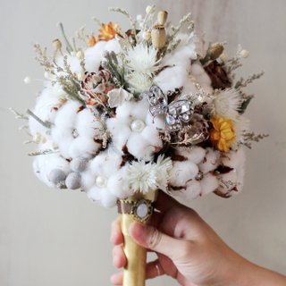 Jewelry Bouquet [Dry Flower Series] Cotton/Brown