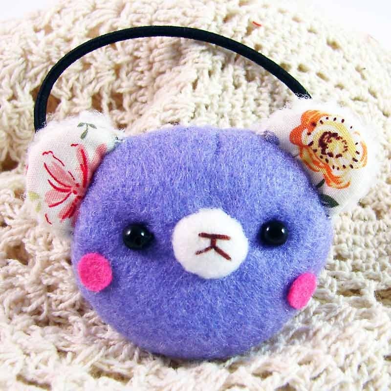 Cheerful. Bear Hair Bundle/Hairpin/Hair Accessories_Purple - Hair Accessories - Other Materials Purple