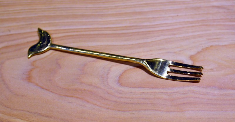 洋銀小叉＿小鳥 - Cutlery & Flatware - Other Metals Gold