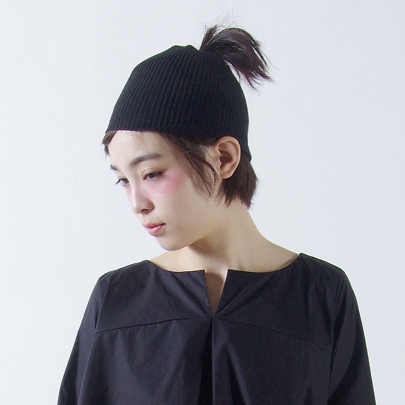 Black wool headband - imakokoni - Hair Accessories - Wool Black