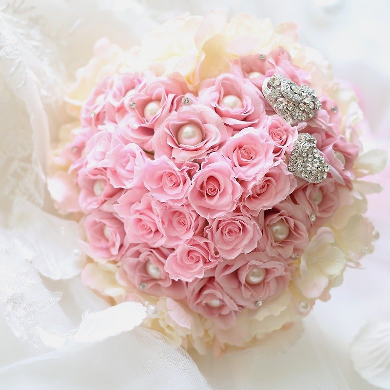 Wreaths Manor*Handmade jewelry bouquet*custom made ​​* marry bouquet - ~ Amaranth Double Diamond Series ~ Love ~ NO.112 - Plants - Paper 
