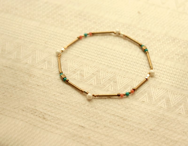 *hippie* Lima│Vintage Cute Fine Beaded Bracelet - Bracelets - Other Materials Brown