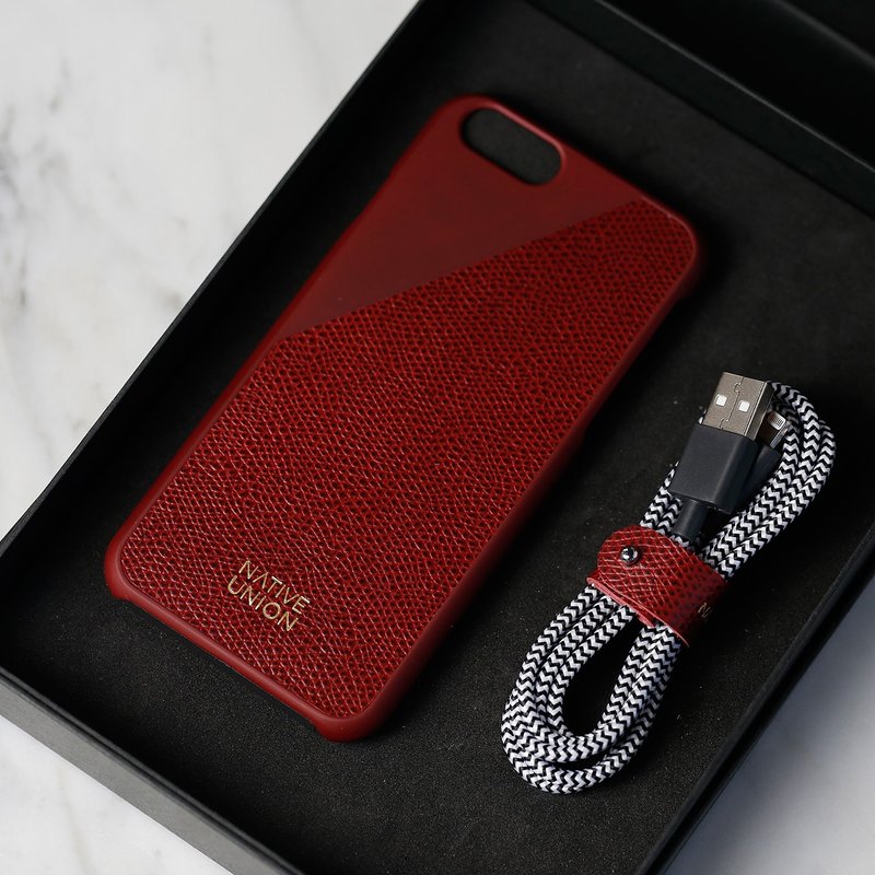 [IPhone 6s / 6] Native Union top leather accessories Gift Bordeaux 4895200410515 - เคส/ซองมือถือ - หนังแท้ สีแดง