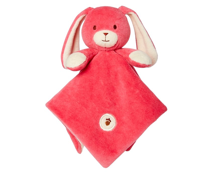 American MyNatural Lovie Blankie Natural Cotton Comforting Towel-Pink Bunny - ของเล่นเด็ก - ผ้าฝ้าย/ผ้าลินิน สึชมพู