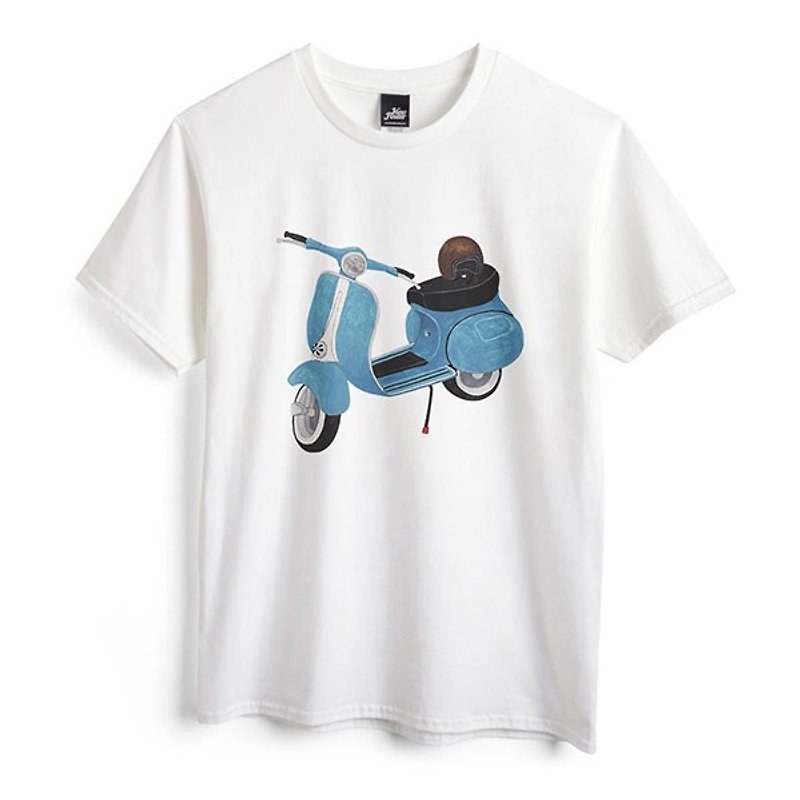 Grandpa's Odoumai-White-Unisex T-shirt - เสื้อยืดผู้ชาย - ผ้าฝ้าย/ผ้าลินิน ขาว