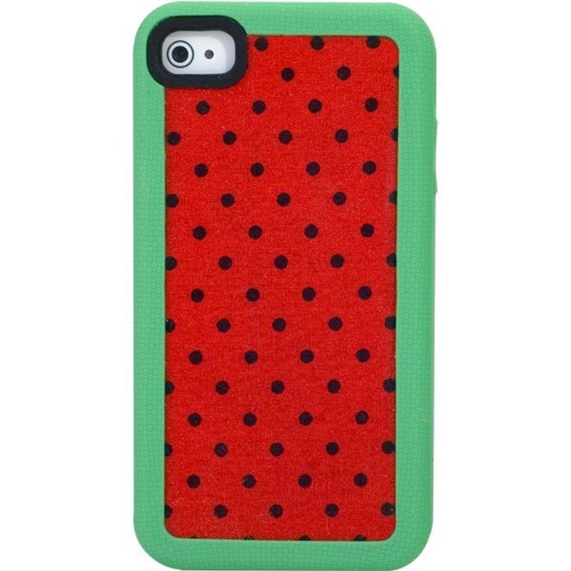 Vacii Haute iPhone4/4S布面保護套-西瓜 - 手機殼/手機套 - 其他材質 紅色