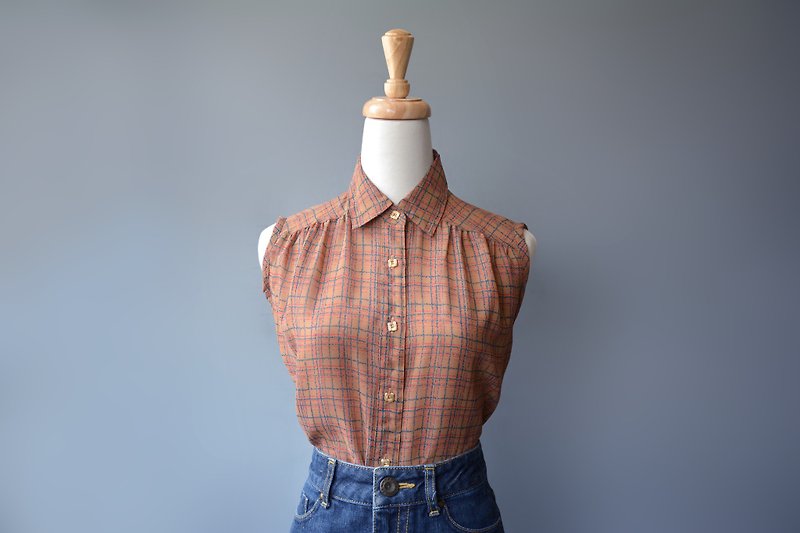 Forward law | vintage sleeveless shirt - เสื้อเชิ้ตผู้หญิง - วัสดุอื่นๆ 