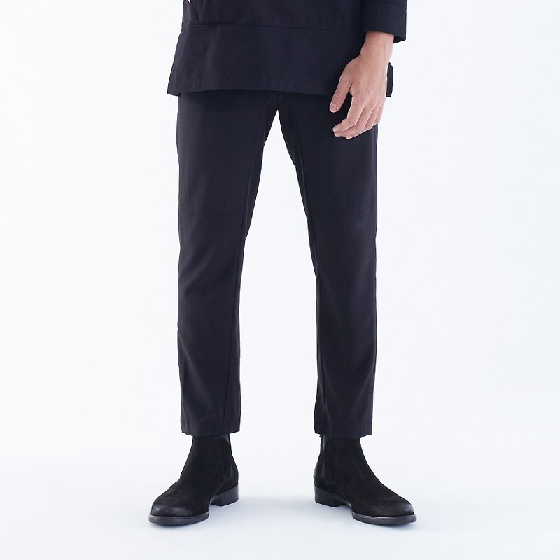 TRAN-Slip-on trousers - Men's Pants - Other Materials Black