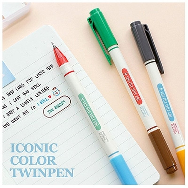 ICONIC-0.4 double-headed pen group -3, ICO97275 - Other Writing Utensils - Plastic Multicolor