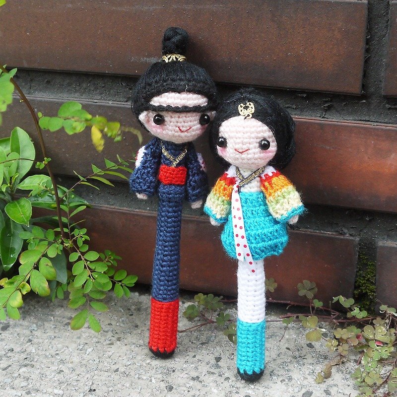 "Hand-made Woolen Yarn" ♥Korean Kimono♥Signature Pen - Stuffed Dolls & Figurines - Other Materials Multicolor