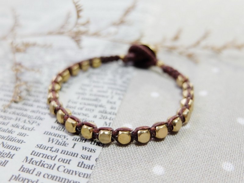 | JOY | Brass x wax line x bracelet x bracelet x bracelet. customized. - Bracelets - Other Metals Brown