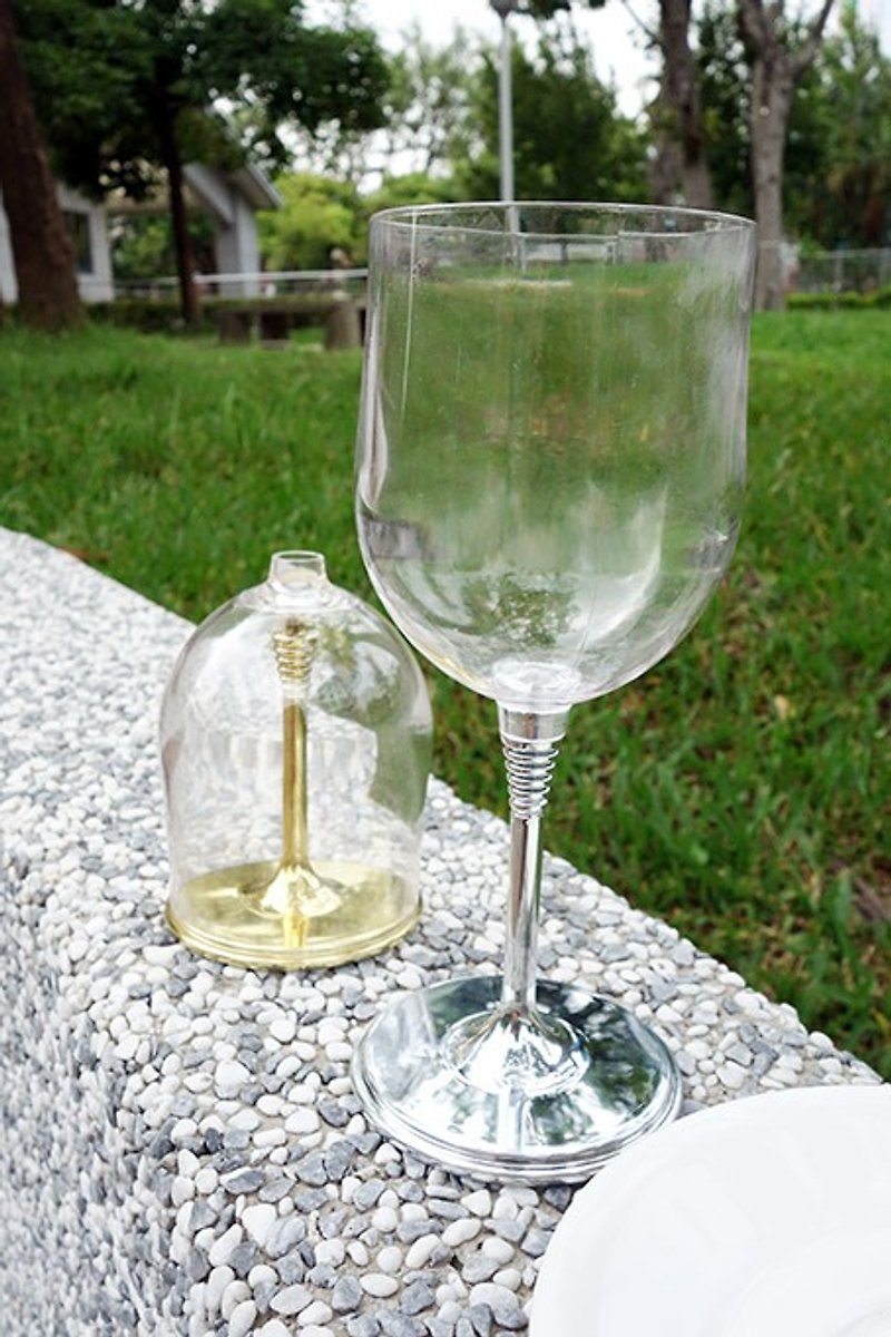 Christmas silver (1pc) -Outdoor Wine Glass- plastic cups red wine goblet outdoor picnic camping mug gift - อื่นๆ - พลาสติก สีเทา