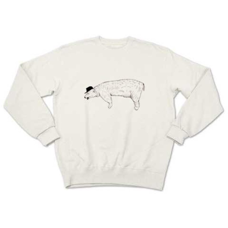 Polar bear（sweat white） - T 恤 - 其他材質 