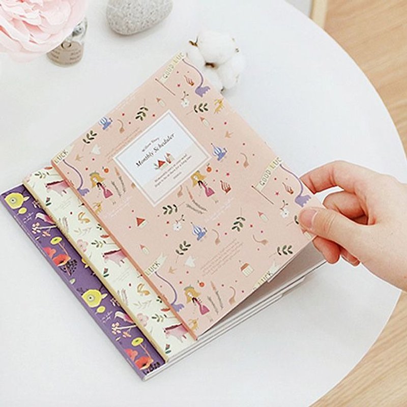 Indigo- hand account calendar - Liulin wind fairy tale (no time) - sweet apricot powder, IDG07539 - Notebooks & Journals - Paper Pink