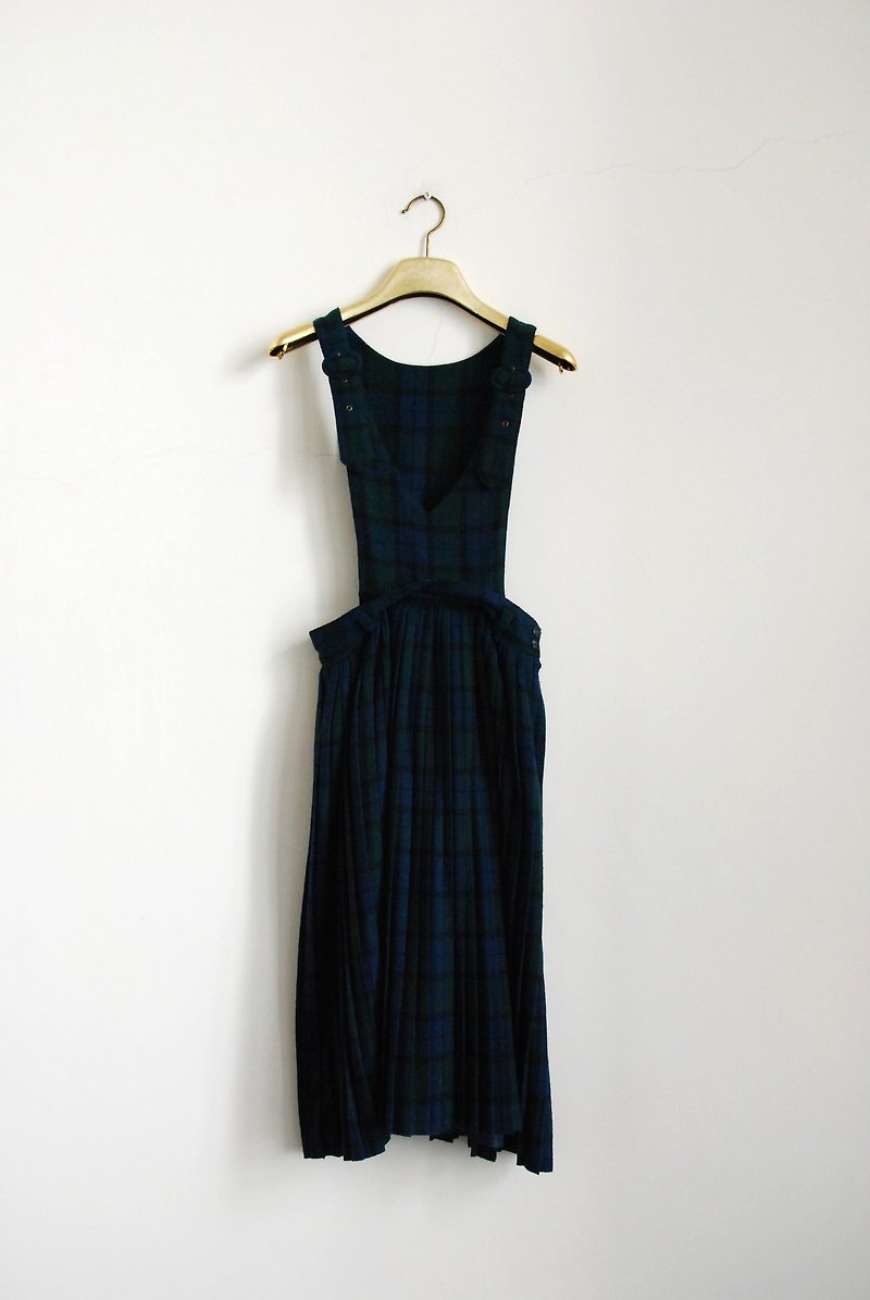 Plaid wool dress sling - One Piece Dresses - Other Materials 