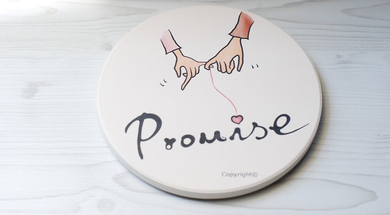 Absorbent coaster-Promise - Coasters - Other Materials White