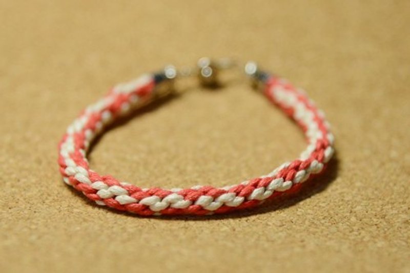 Hand-knitted bracelet-passion - Bracelets - Other Materials Red