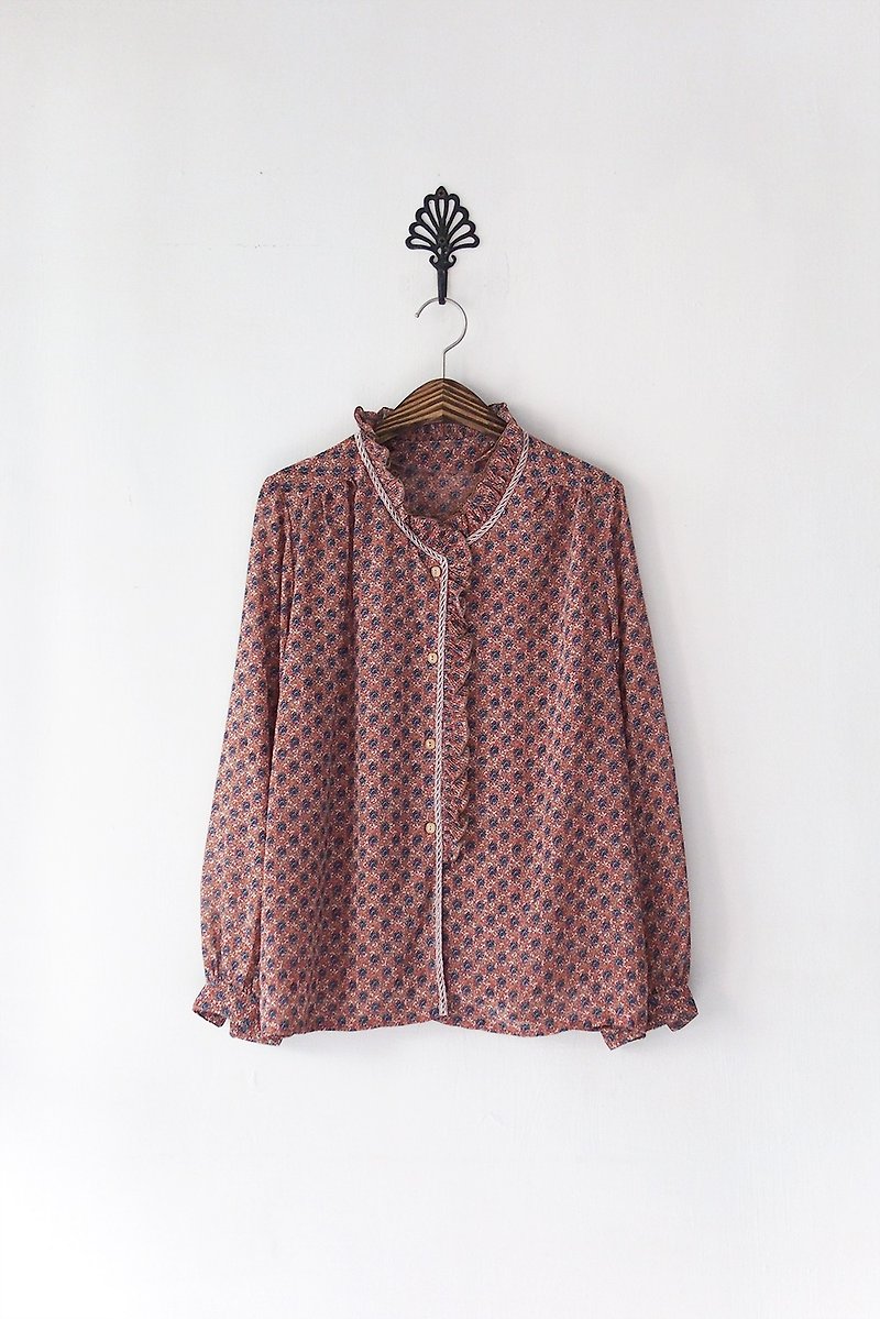 バナナFlyin '|ヴィンテージ|日本の蓮の葉の襟のシャツのヴィンテージ - シャツ・ブラウス - その他の素材 