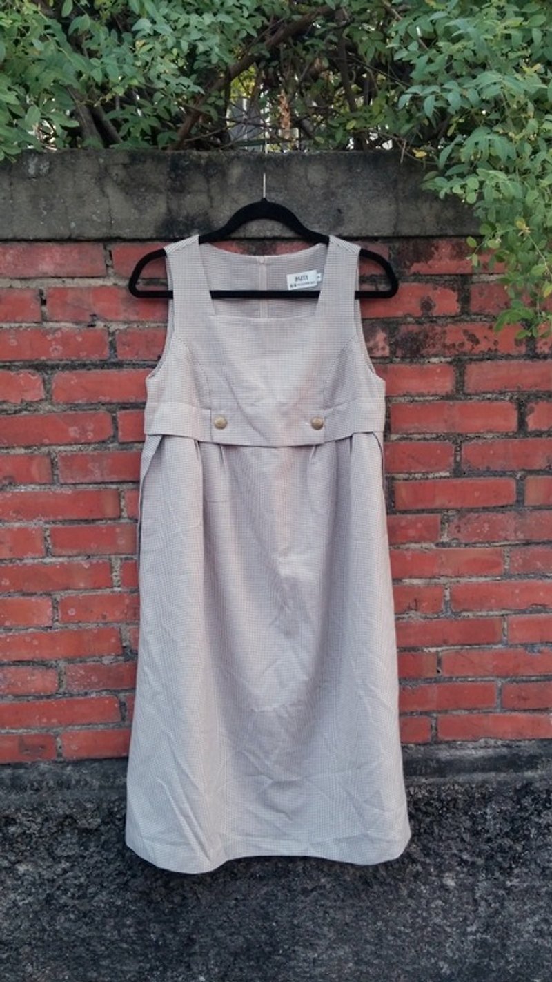 Wool one thousand Bird apron vintage dress - One Piece Dresses - Other Materials 