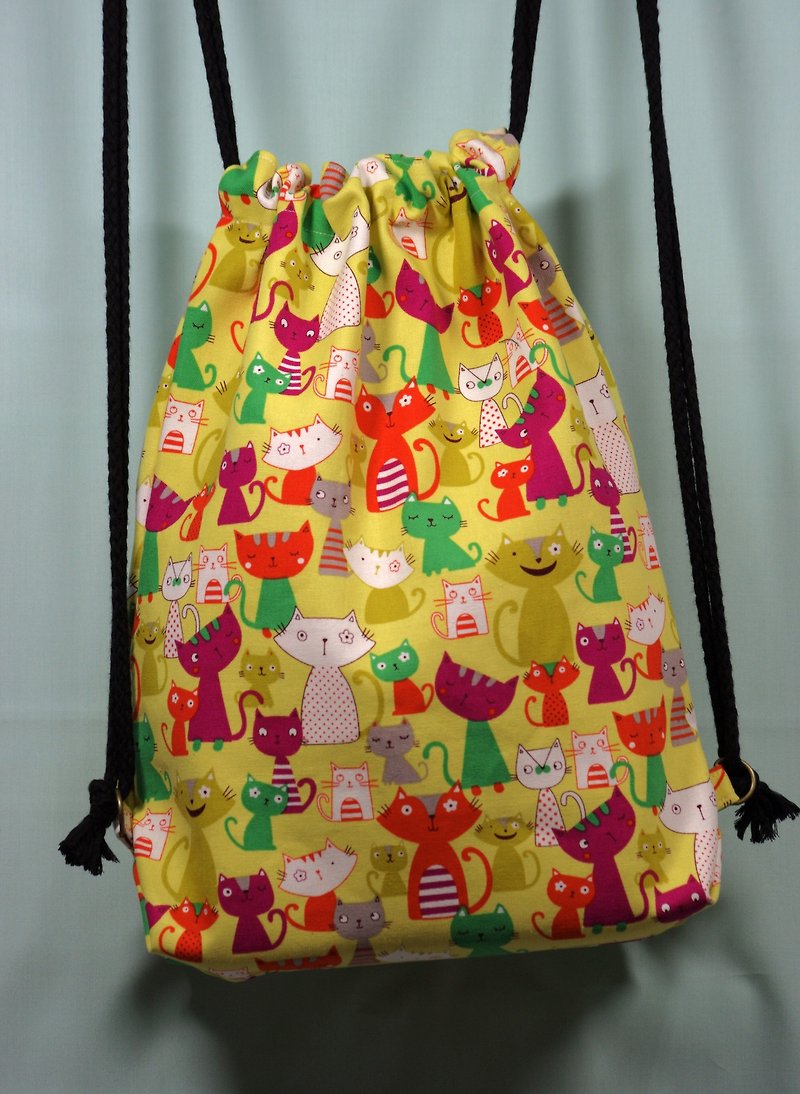 13束口後背包 - Drawstring Bags - Cotton & Hemp Multicolor