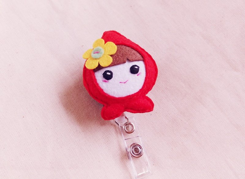 **Q Baby Little Red Riding Hood Retractable ID Holder**~Non-woven - Other - Other Materials Multicolor
