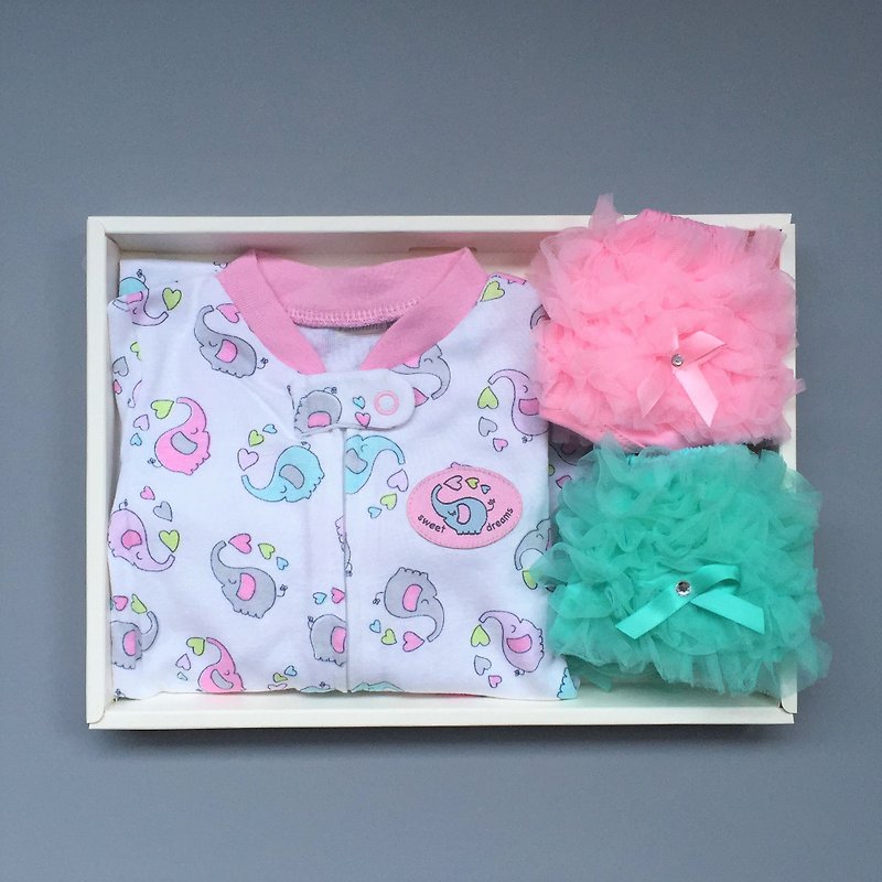 La Chamade / sweet dreams baby pajamas gift set - Baby Gift Sets - Cotton & Hemp Pink