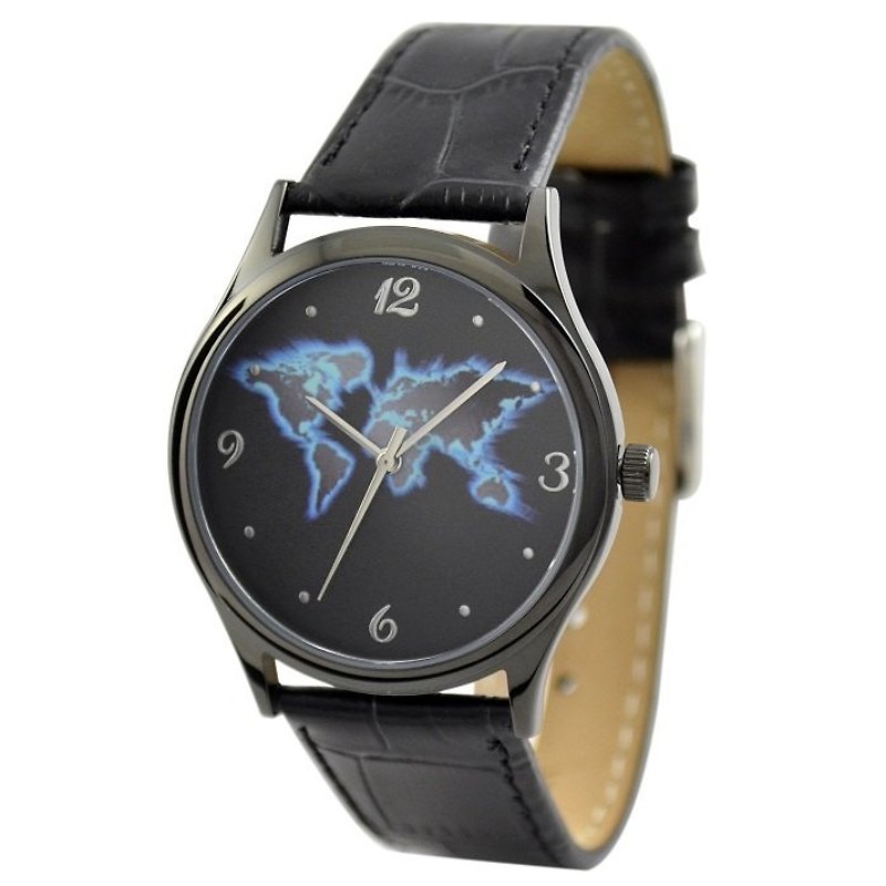 Black Map Watch - Other - Other Metals Black