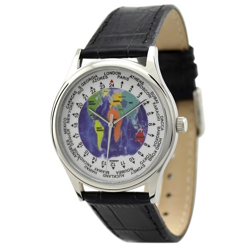 World Time Watch (Silver / Map) - อื่นๆ - โลหะ หลากหลายสี