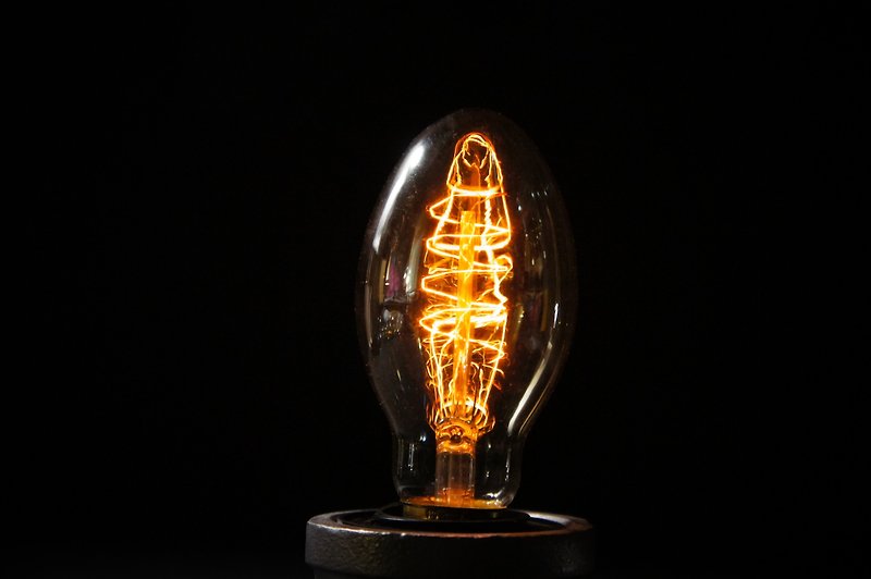 レトロなドーナツをスタイリングエジソン業界工業風エジソン電球の弾丸 - 照明・ランプ - ガラス イエロー
