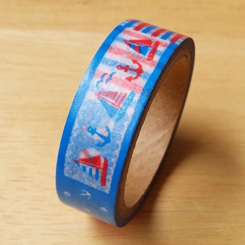 Japan amifa and paper tape [Ocean (32444)] - Washi Tape - Paper Blue