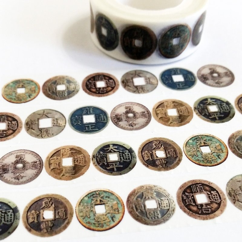Masking Tape Lucky Coins - Washi Tape - Paper 