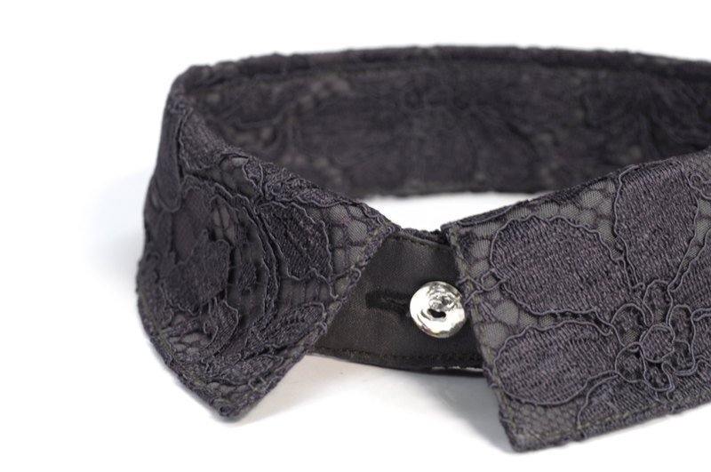 蕾絲衣領 Classic Lace Shirt Collar - Gris - 其他 - 其他材質 黑色