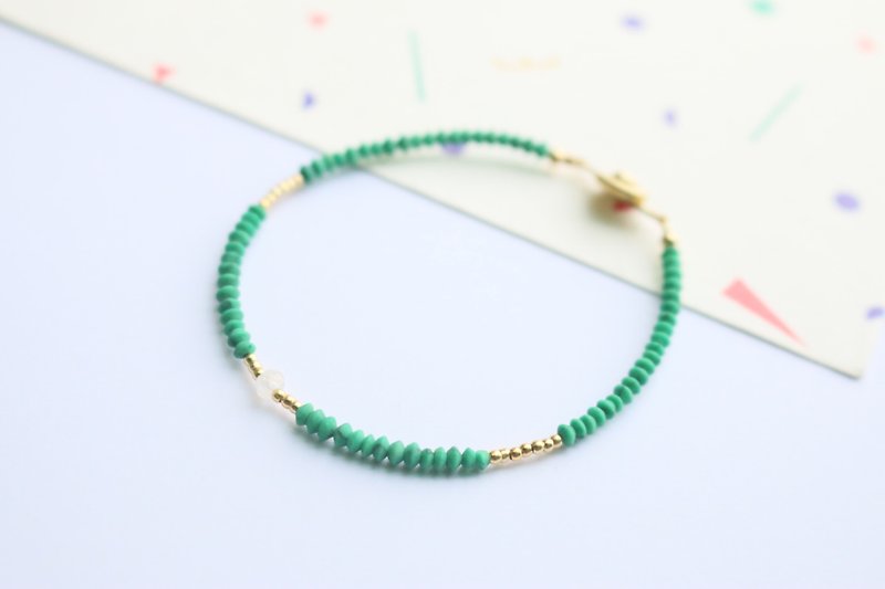 <☞ HAND IN HAND ☜> Turkish stone - Poseidon Bracelets (0448) - Bracelets - Gemstone Green