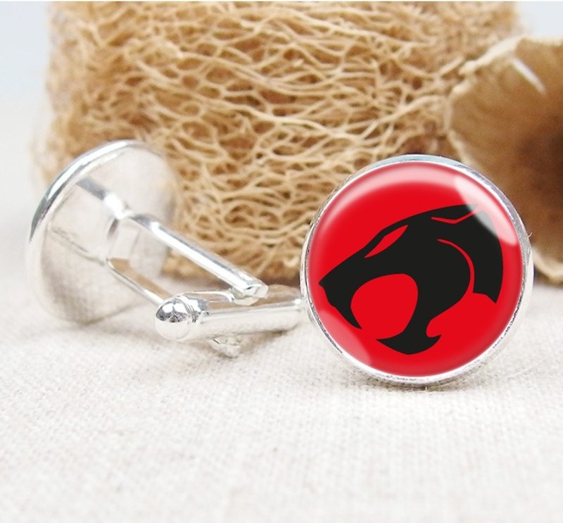 Thunder Cat-Cufflinks/Shirt Accessories/Birthday Gift【Special U Design】 - กระดุมข้อมือ - โลหะ สีแดง