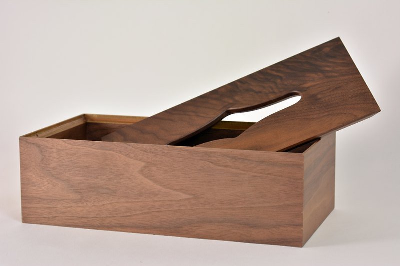胡桃木面紙盒 - 裝飾/擺設  - 木頭 咖啡色