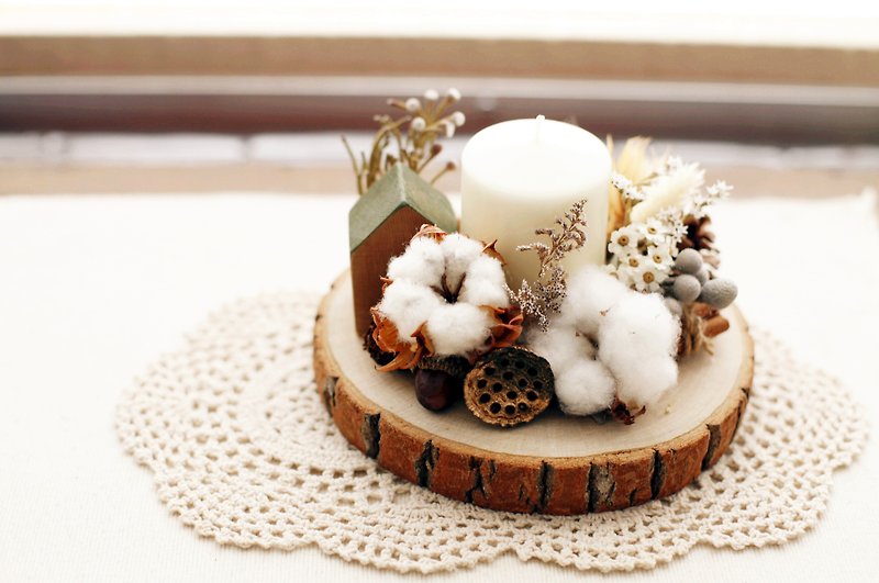 [Good day] Pure Garden Winter Handmade Christmas flower candle (Material Package) - จัดดอกไม้/ต้นไม้ - พืช/ดอกไม้ หลากหลายสี