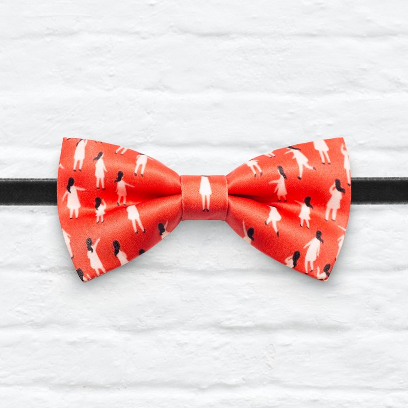Style 0019 Bowtie - Modern Boys Bowtie, Toddler Bowtie Toddler Bow tie, Groomsmen bow tie, Pre Tied and Adjustable Novioshk - Chokers - Other Materials Red