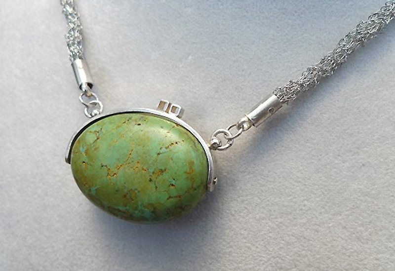 With travel bag No. 8 works ~ " green Metallurgical stunning " decorative arts series Pendant - Necklaces - Gemstone 