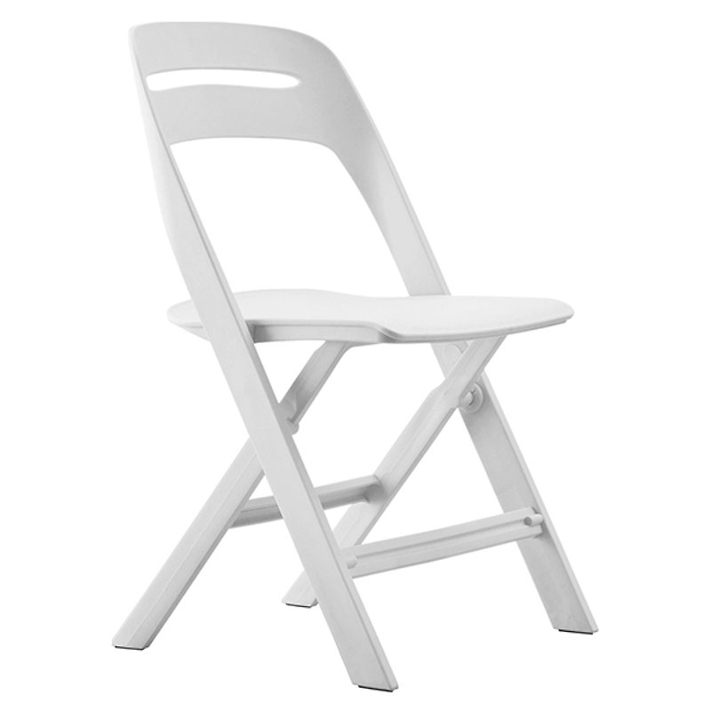 NOVITE 诺维特_all plastic folding chair/clean white (products are only delivered to Taiwan) - Other Furniture - Other Materials White