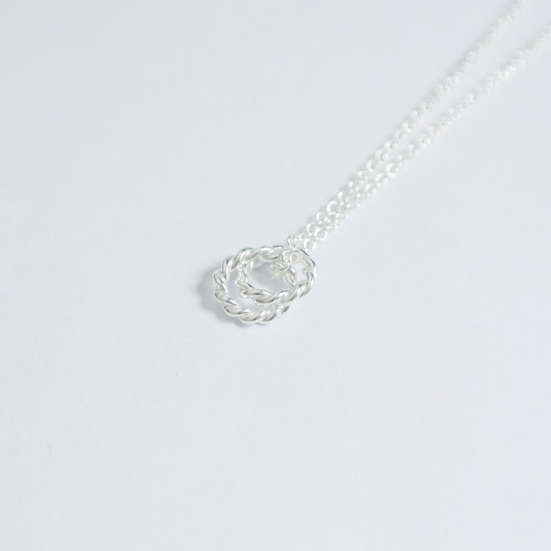 [Christmas (exchange gifts)] concentric sterling silver necklace - สร้อยคอ - โลหะ 