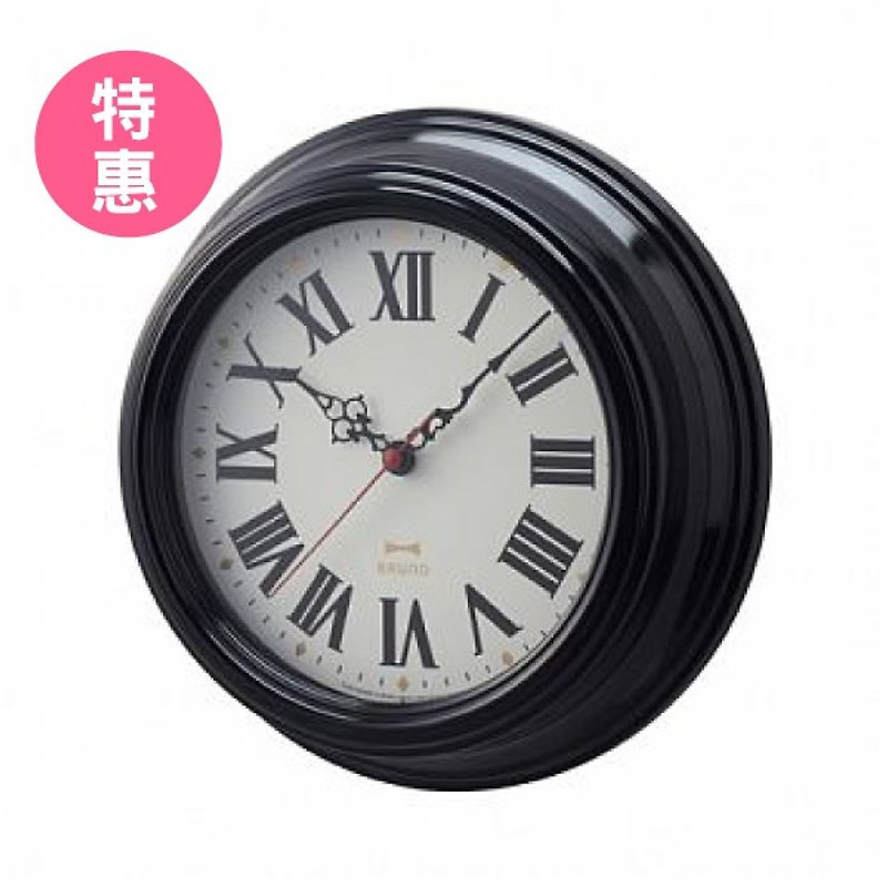 Vintage Roman Pattern Wall Clock-Black - นาฬิกา - วัสดุอื่นๆ 