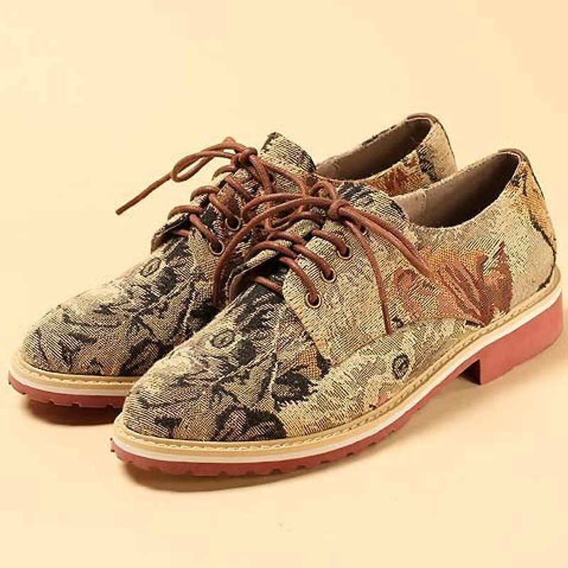 e'cho. Light sweet vintage red shoes ║Ec12 playful cat Something New - Women's Casual Shoes - Other Materials Multicolor