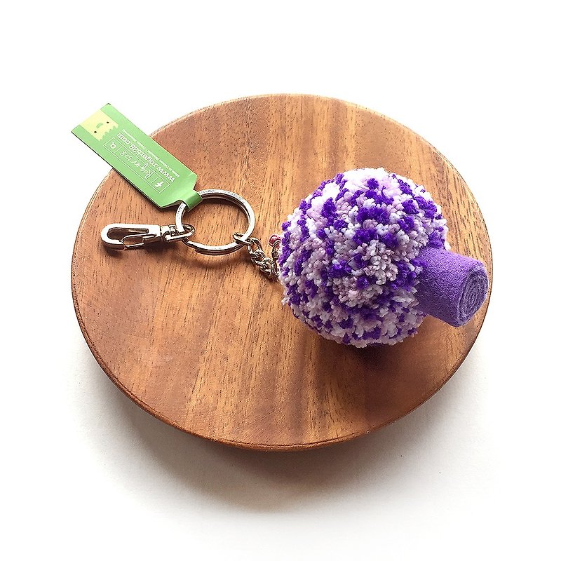 Light purple cauliflower key ring - Keychains - Cotton & Hemp Purple